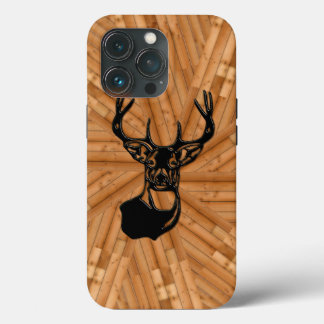 Wood - 3D White Tail Buck Deer iPhone 13 Pro Case