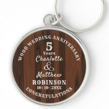 Wood 5th Anniversary Wedding Gift Personalised