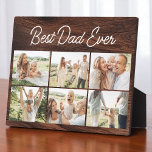 Wood 6 Photo Collage Best Dad Ever Custom Modern Plaque<br><div class="desc">Celebrate the world’s best dad with this custom wood photo collage plaque featuring six of your favourite memories. Designed in a clean, modern style with “Best Dad Ever” front and centre, this personalised plaque makes a meaningful gift for Father’s Day, birthdays, or just because. Printed on high-quality wood with a...</div>