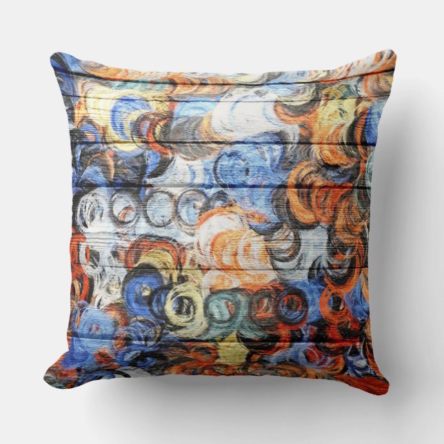 Wood Acrylic Painting Cushion (Front)