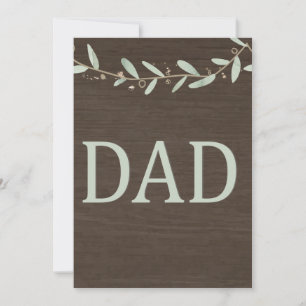 Wood and Green Father's Day Card