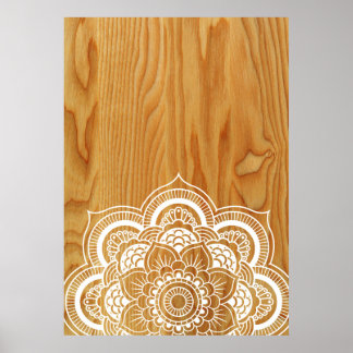 Wood and Mandala Poster