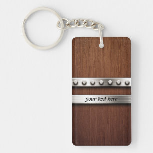Wood and Metal Key Ring