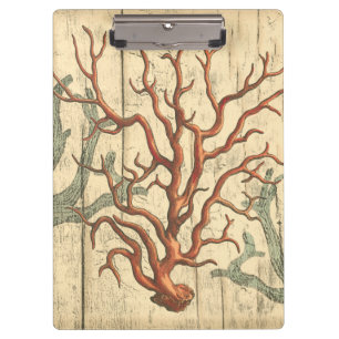 Wood and Small Coral Clipboard