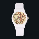 Wood and Small Coral Watch<br><div class="desc">Stayed relaxed with this beautiful piece of sealife art. This beautiful silhouette of these coral reef will look great on any product. Take the beach with you where ever you go! Enjoy nature's finest sea life.</div>