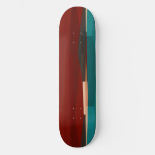 Wood and Turquoise Skateboard