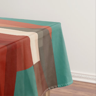 Wood and Turquoise Tablecloth
