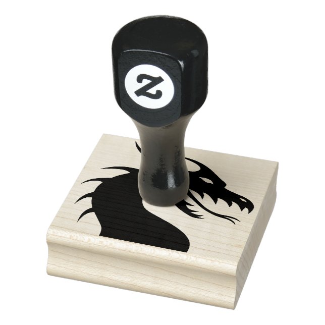 Wood Art Stamps/Dragon Rubber Stamp (Stamp)