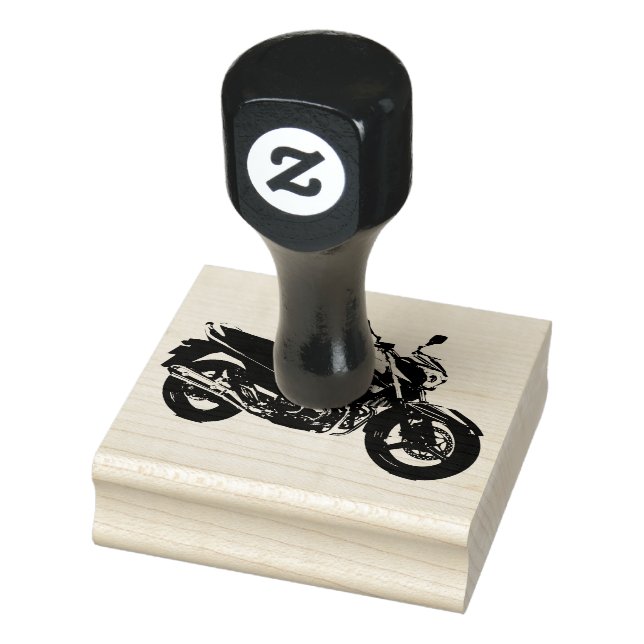 Wood Art Stamps/Motorcycle Rubber Stamp (Stamp)