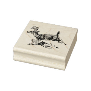 Wood Art Stamps/Running Deer Rubber Stamp
