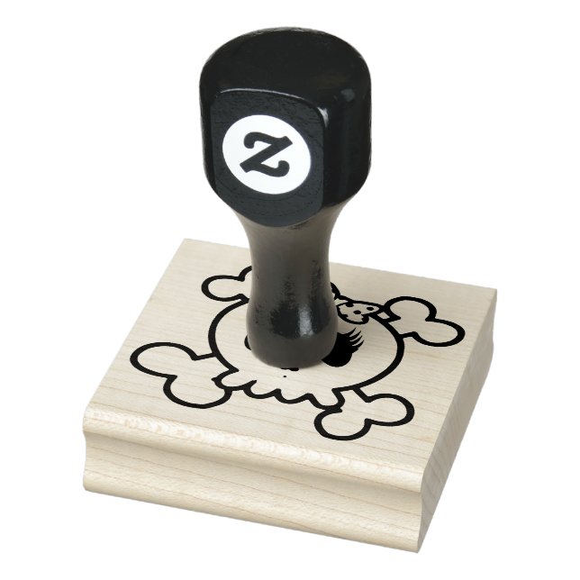Wood Art Stamps/Skull Rubber Stamp (Stamp)