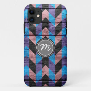 Wood aztec chevron pattern Case-Mate iPhone case