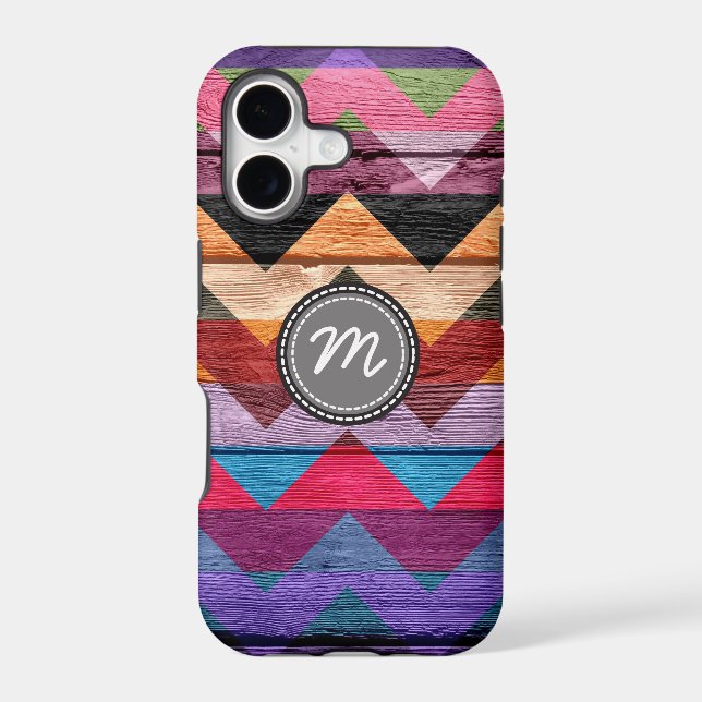 Wood aztec chevron zig zag pattern #7 (Back)