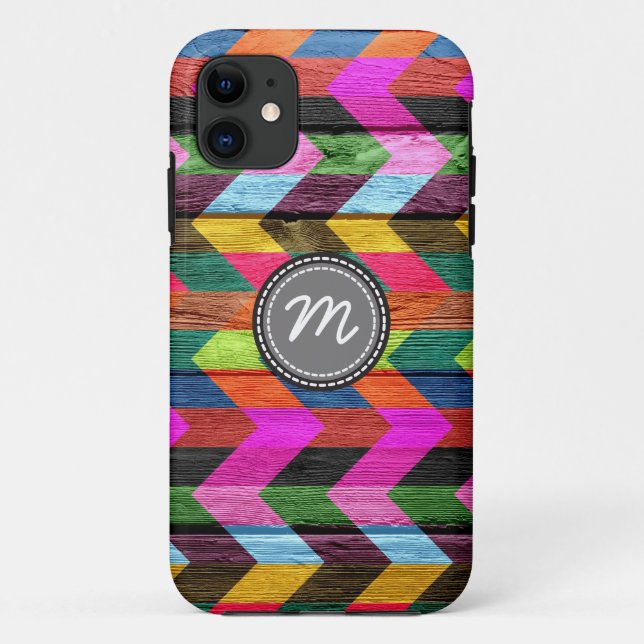 Wood aztec chevron zigzag pattern #4 Case-Mate iPhone case (Back)