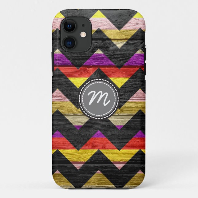 Wood aztec chevron zigzag pattern #7 Case-Mate iPhone case (Back)