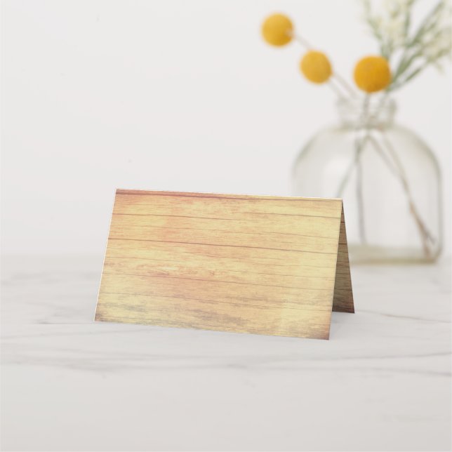 Wood Background Folded Place Cards (Back)