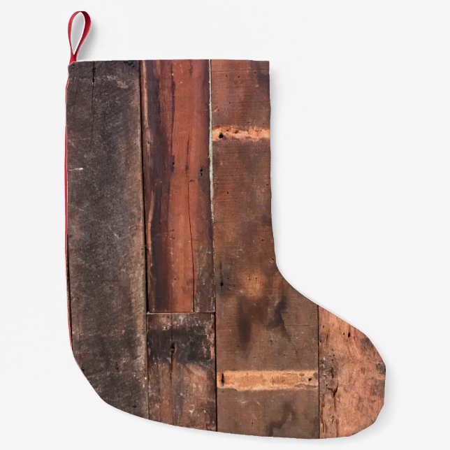 wood background Plankabstract,aged,background,barn Small Christmas Stocking (Front)