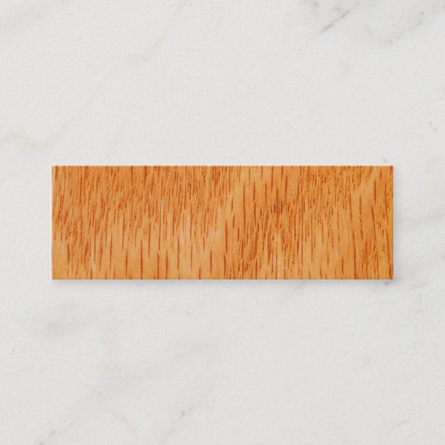 Wood Background - Smooth Bamboo Grain Customised Mini Business Card (Front)