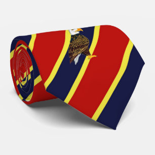 Wood Badge Eagle Striped Dress Tie