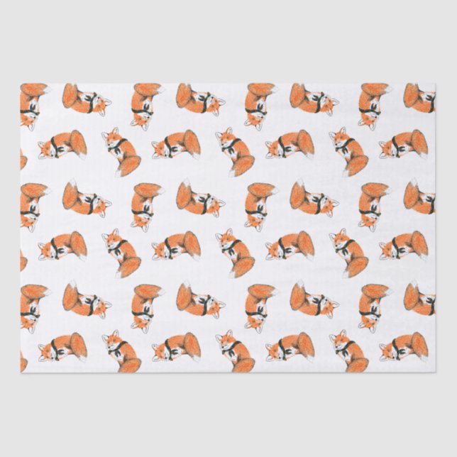 Wood Badge Fox Tissue Paper (Front)
