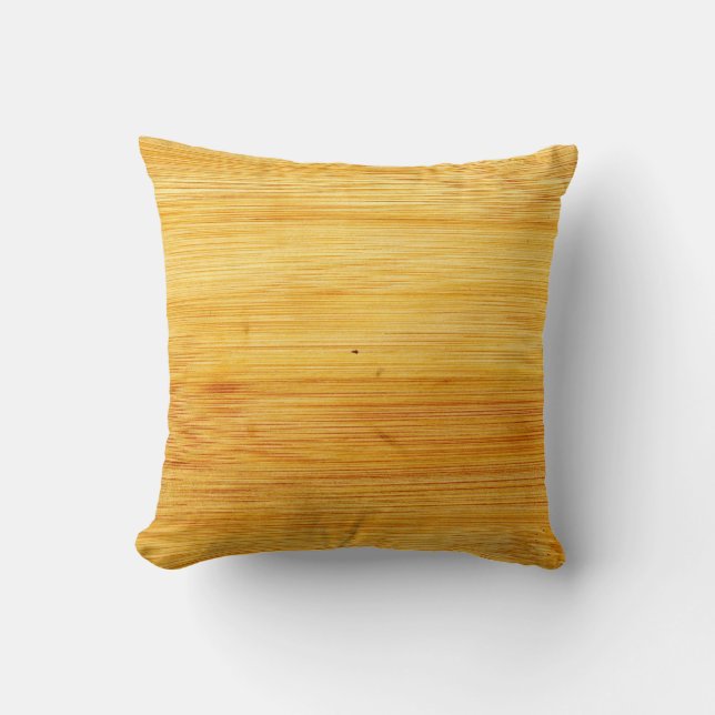 Wood bamboo background texture cushion (Front)