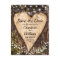 Wood Bark Heart Baby Breath Wedding Save The Date