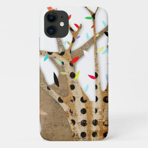 Wood Bark Polka Dots Wedding Tree Case-Mate iPhone Case