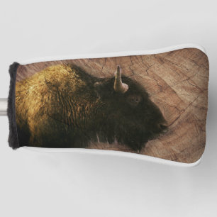 Wood Bison Buffalo Golf Head Cover