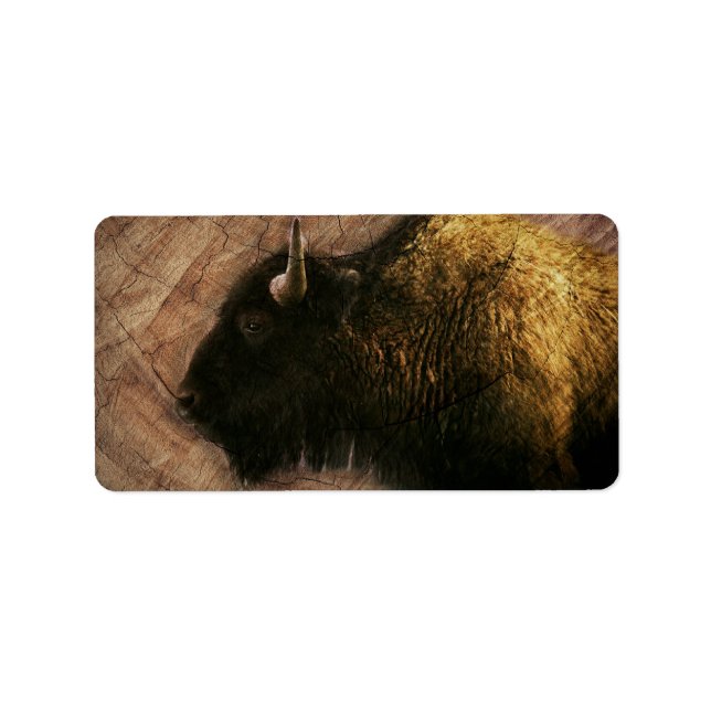 Wood Bison Buffalo Label (Front)
