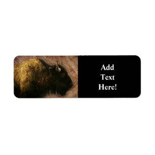 Wood Bison Buffalo Label