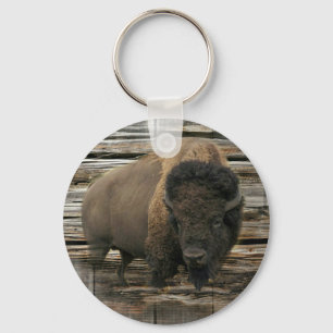 Wood Bison Key Ring