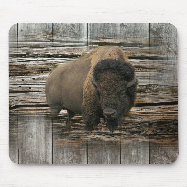 Wood Bison Mouse Pad (Front)