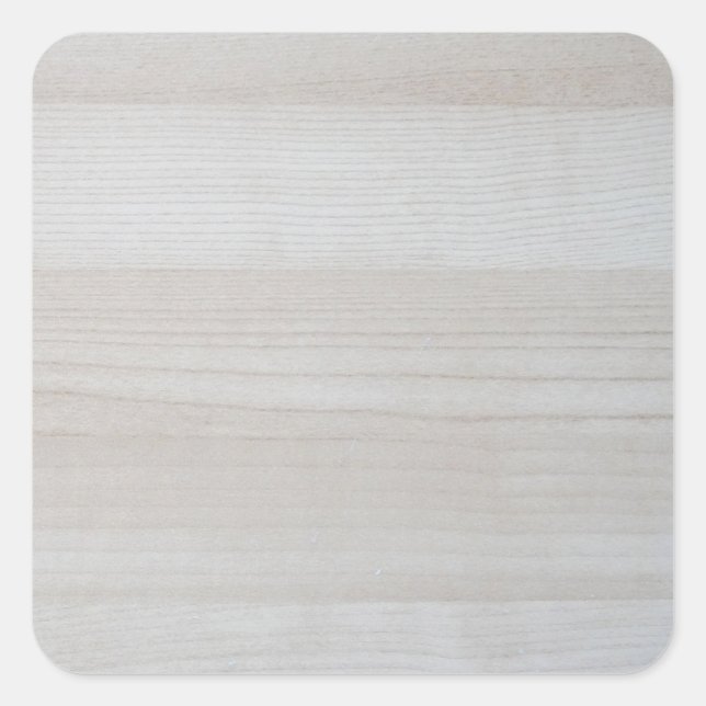 Wood Blank Template Trendy Elegant Design Nature Square Sticker (Front)