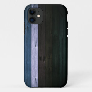 Wood Blue/White Stripe Case-Mate iPhone Case