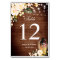 Wood & Blush Roses Greenery Wedding Table Number