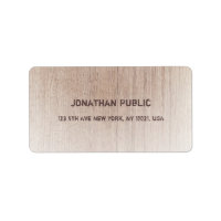 Wood Board Look Distressed Text Template Address