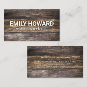 Wood Boards Rustic Business Card