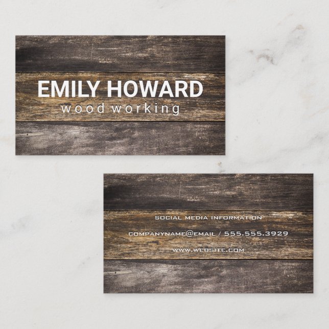 Wood Boards | Rustic Business Card (Front/Back)