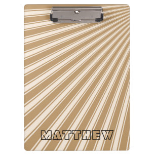 Wood brown Colour Stripe Funky Pattern Clipboard