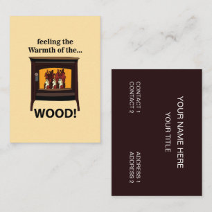 Wood Burner Stove Firewood Warm Business Card