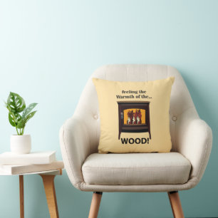 Wood Burner Stove Firewood Warm Cushion
