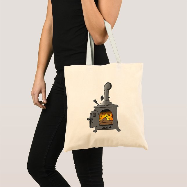 Wood Burner Stove Tote Bag (Creator Uploaded)