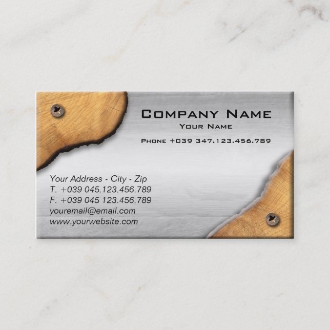 Wood Business Card (Front)