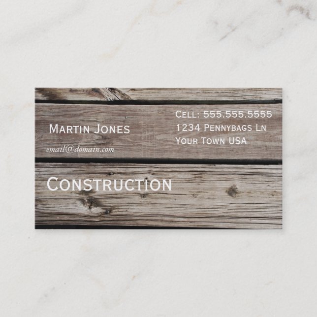Wood Business Card (Front)