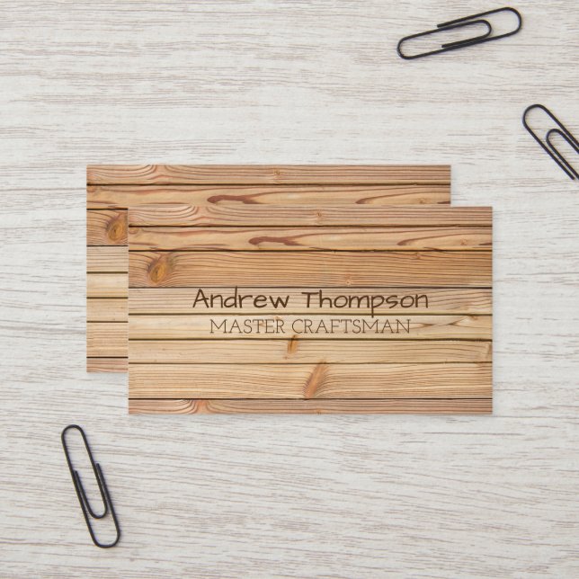 Wood Business Card (Front/Back In Situ)