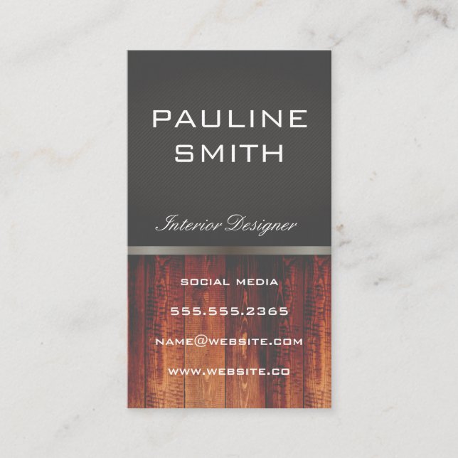 Wood Business Card (Front)