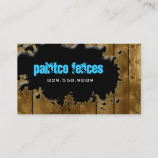 Wood Business Card Painting Fence