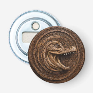 Wood Carved Australian Crocodile, Bottle Opener