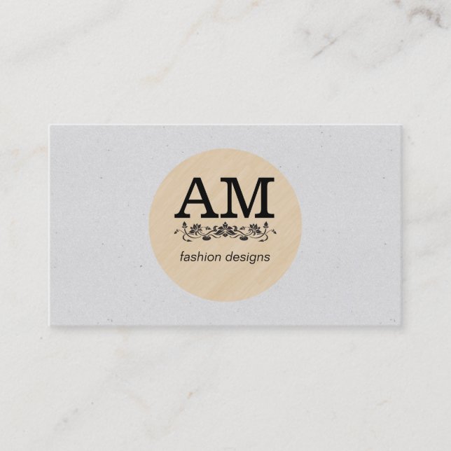 Wood (circle) // Speckled Texture (print) Business Card (Front)