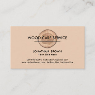 Wood Construction Furniture Business Card
